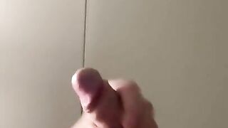 Solo stroking rock hard cock with cumshot ending #needsomehelp