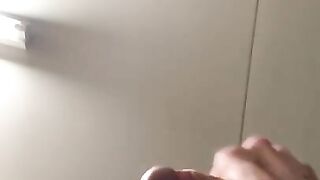 Solo stroking rock hard cock with cumshot ending #needsomehelp