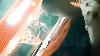 Lucky fan gets fucked outside of Lubbock bar