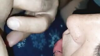 Daddy eating his little slut part 2