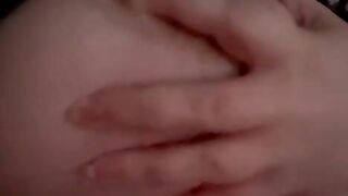 Huge tits blonde milf sucks own nipples and squirts milk