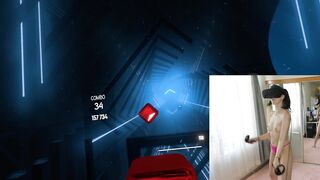 Hairy Twitch Gamer Girl Playing VR Wearing a Buttplug