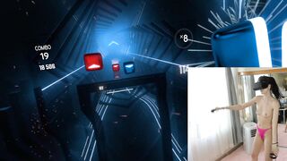 Hairy Twitch Gamer Girl Playing VR Wearing a Buttplug