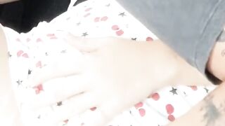 Getting Fingered while Tip Drains my Breastmilk in the Car