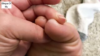 Removing shoes after work (foot fetish) - GlimpesOfMe