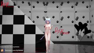 Sexy Cat girl Mia LOVE DIVE Blender MMD R18 1518