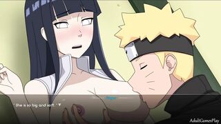 Naruto licked Hinata's tits during his break from college