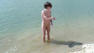 Nude show on the beach