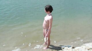 Nude show on the beach