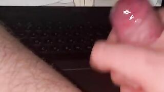 Jerking off on hentai and sweetly moaning profusely ending