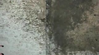 Pissing outside hope neighbors don't see me