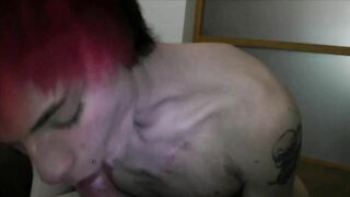 cute emo Twink sucks friends big throbbing cock