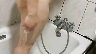 Step mom with big ass naked in bathroom get fucked by step son