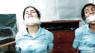 Latina Schoolgirls Massively Gagged