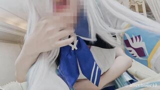 某人気Vtuber コスプレした痴女がバックで犯されて昇天【Cosplay】 Japanese Cosplayer cumshot sex