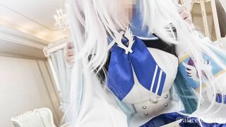 某人気Vtuber コスプレした痴女がバックで犯されて昇天【Cosplay】 Japanese Cosplayer cumshot sex