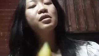 Chinese girl alone at home 33