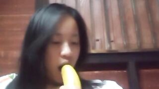 Chinese girl alone at home 33