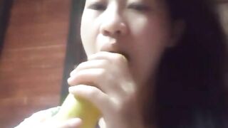 Chinese girl alone at home 32