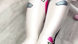 Girl Cosplay D.Va from Overwatch and Sucks Dick till Facial