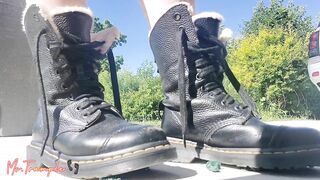 Giantess Femdom Tramples Army Men In Doc Martens Crush Fetish Outside