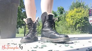 Giantess Femdom Tramples Army Men In Doc Martens Crush Fetish Outside