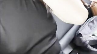 I play with my vibrator in the taxi