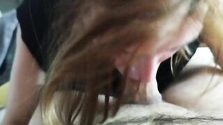 Massive unexpected cumshot in throat and keeps fucking her mouth and cums 2nd time!