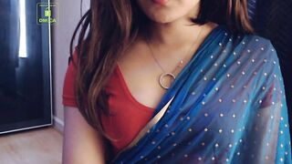 Cammodel BadGirlLHR in Saree