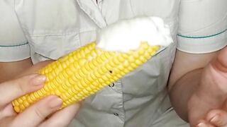 I spread the cream on the corn and rub it in, and fuck it like a member of the subscriber.