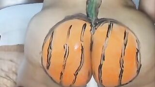 Riding my 8" Dildo check out my Pumpkin butt