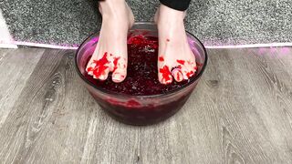 ASMR Gelatin Food Foot Play