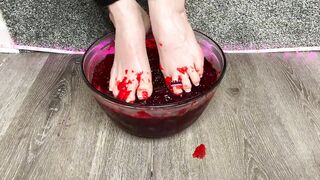 ASMR Gelatin Food Foot Play