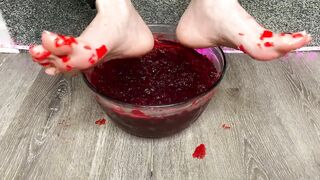 ASMR Gelatin Food Foot Play