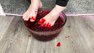 ASMR Gelatin Food Foot Play