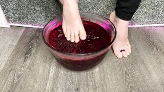 ASMR Gelatin Food Foot Play