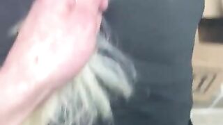 Hot Small Blonde Milf (Hardees Manager) has sex at work