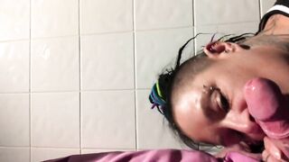 Toilet BJ with dirty slut