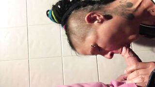 Toilet BJ with dirty slut