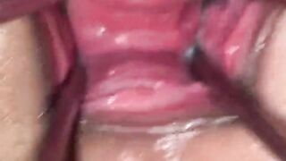 Deep insight into my horny, wet pussy