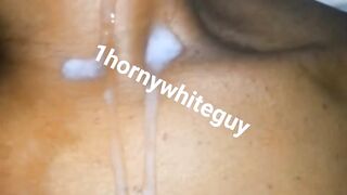 Horny white guy fucking perfect ebony Haitian MILF tits