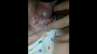 Cum twice on my Cousin's Clit W/ Hitachi Wand in Slow Motion