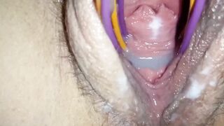 Whisking my Creamy Pussy Grool for you to Eat makes me Squirt