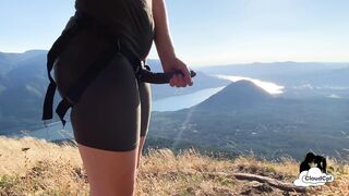 Mountain Summit Strap on Pegging Breathtaking View