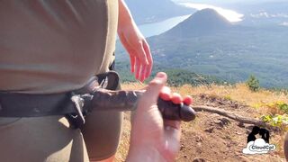 Mountain Summit Strap on Pegging Breathtaking View