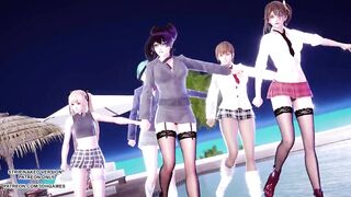 [MMD] 2 Phut Hon Sexy Dance Marie Rose Tamaki Misaki Kasumi Nyotengu Doa Uncensored Hentai