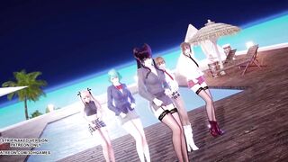 [MMD] 2 Phut Hon Sexy Dance Marie Rose Tamaki Misaki Kasumi Nyotengu Doa Uncensored Hentai