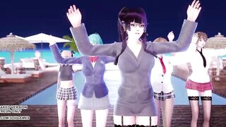 [MMD] 2 Phut Hon Sexy Dance Marie Rose Tamaki Misaki Kasumi Nyotengu Doa Uncensored Hentai