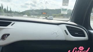 Masturbation in the car, on the highway - arab amateur SweetArabic