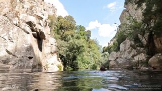 Swimming away from People to Fuck by the River - Real Outdoor Sex